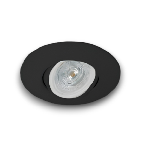 Embutido movil zamak GU10 10,8cm negro